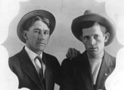 Cindy Mitchell’s great, great uncles-in-law, Robert Mitchell, Sr., and Lee Mitchell, in 1919.